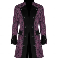 Retro Vintage Punk & Gothic Medieval Cosplay Costume Cloak Tuxedo Vampire Gentleman Fancy Dress Men's Pirate Royal Steampunk Halloween Carnival Masquerade Party / Evening Adults' Coat