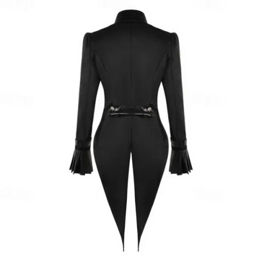 Retro Vintage Punk & Gothic Steampunk Coat Masquerade Tuxedo Vampire Plague Doctor Lace Fancy Dress Women's Halloween Carnival Masquerade Party Halloween Adults' Coat
