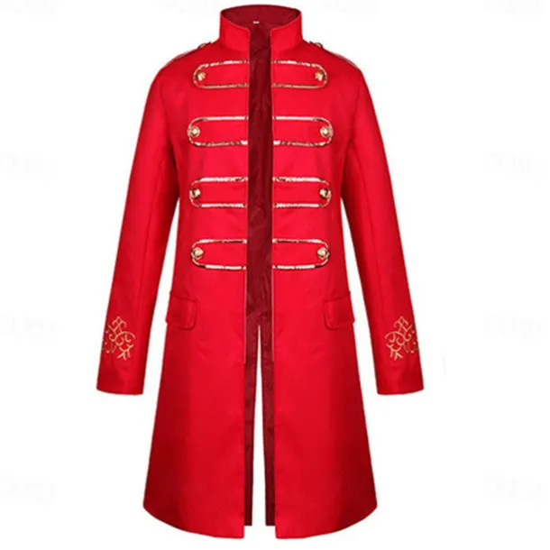 Retro Vintage Punk & Gothic Medieval Coat Pants Shirt Prince Gentleman Fancy Dress Men's Royal Masquerade Performance Event / Party Stage Adults' Coat Shirt Pants