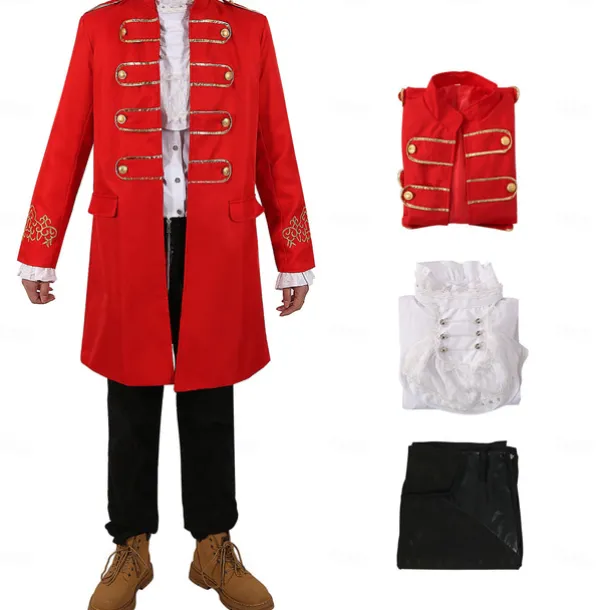 Retro Vintage Punk & Gothic Medieval Coat Pants Shirt Prince Gentleman Fancy Dress Men's Royal Masquerade Performance Event / Party Stage Adults' Coat Shirt Pants