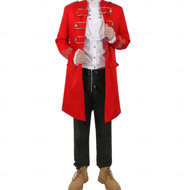 Retro Vintage Punk & Gothic Medieval Coat Pants Shirt Prince Gentleman Fancy Dress Men's Royal Masquerade Performance Event / Party Stage Adults' Coat Shirt Pants