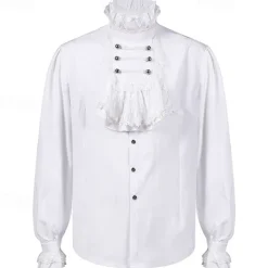Retro Vintage Punk & Gothic Medieval Coat Pants Shirt Prince Gentleman Fancy Dress Men's Royal Masquerade Performance Event / Party Stage Adults' Coat Shirt Pants
