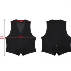 Retro Vintage Roaring 20s 1920s Outfits Vest Waistcoat The Great Gatsby Charleston Gentleman Fashion Fancy Dress Men's Christmas Halloween Carnival Prom Bachelorette Party Festival Adults' Vest More