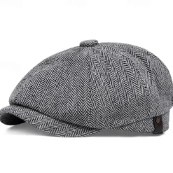 Retro Vintage Roaring 20s 1920s Beret Hat Normal The Great Gatsby Gangster Fancy Dress Men's Women's New Year Masquerade New Year Eve Bachelorette Party Festival Adults' Hat All Seasons