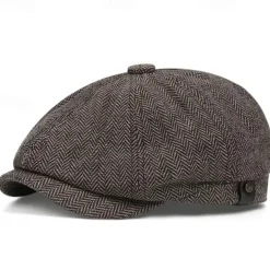 Retro Vintage Roaring 20s 1920s Beret Hat Normal The Great Gatsby Gangster Fancy Dress Men's Women's New Year Masquerade New Year Eve Bachelorette Party Festival Adults' Hat All Seasons