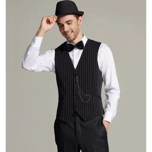 Retro Vintage Roaring 20s 1920s Flapper Dress Outfits Waistcoat The Great Gatsby Gentleman Wedding Guest Sequins Tassel Fringe Fancy Dress Men's Women's New Year Masquerade Party Prom Wedding
