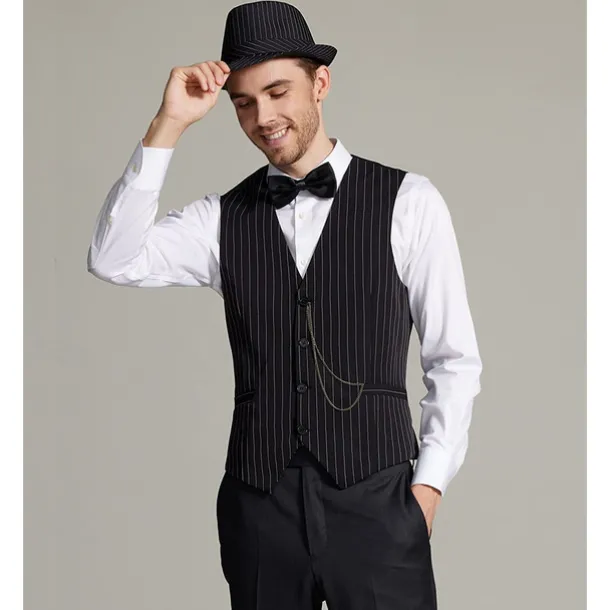 Retro Vintage Roaring 20s 1920s Flapper Dress Outfits Waistcoat The Great Gatsby Gentleman Wedding Guest Sequins Tassel Fringe Fancy Dress Men's Women's New Year Masquerade Party Prom Wedding