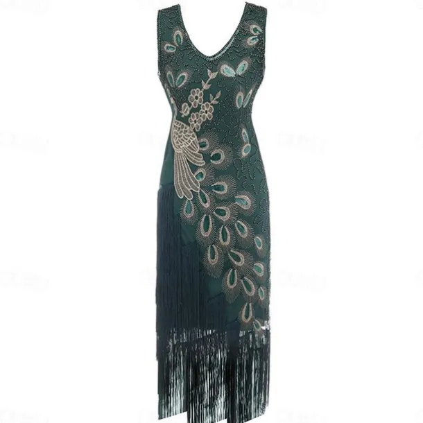Retro Vintage Roaring 20s 1920s Flapper Dress Outfits Waistcoat The Great Gatsby Gentleman Wedding Guest Sequins Tassel Fringe Fancy Dress Men's Women's New Year Masquerade Party Prom Wedding