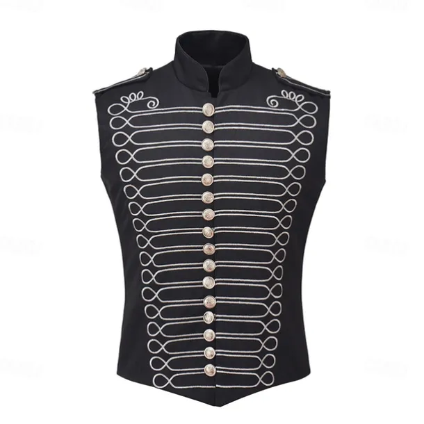 Retro Vintage Rococo Masquerade Vest Circus Jacket Prince Aristocrat Fancy Dress Men's Carnival Masquerade Mardi Gras Event / Party Adults' Vest Spring Fall & Winter