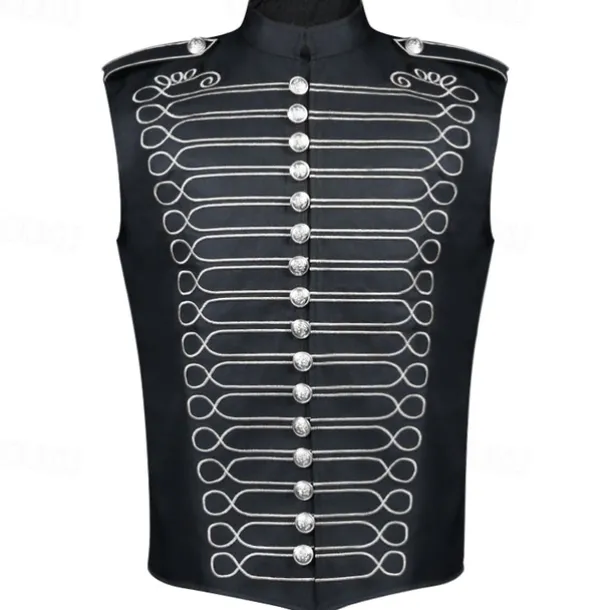 Retro Vintage Rococo Masquerade Vest Circus Jacket Prince Aristocrat Fancy Dress Men's Carnival Masquerade Mardi Gras Event / Party Adults' Vest Spring Fall & Winter