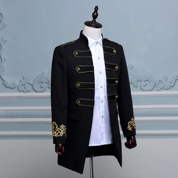 Retro Vintage Rococo Medieval Coat Masquerade Circus Jacket Prince Aristocrat Fancy Dress Men's Carnival of Venice Adults Coat