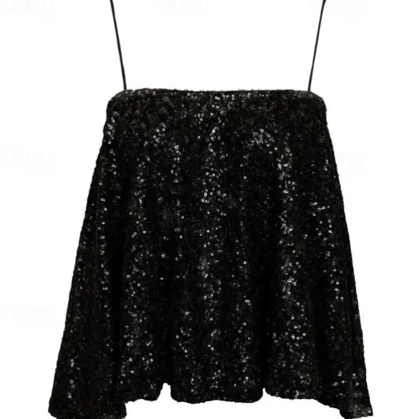 Retro Vintage 1980s Camisole Sequins Fancy Dress Women's Halloween Masquerade Performance Pride Parade Pride Month Adults' Top All Seasons