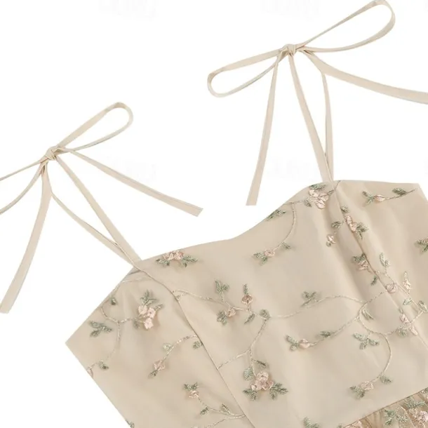 Retro Vintage 1950s Cocktail Dress Dress Flare Dress Embroidered Grid / Plaid Flower / Floral Fancy Dress Women's Masquerade Event / Party Bachelorette Party Festival Adults' Dress Homecoming Dresses