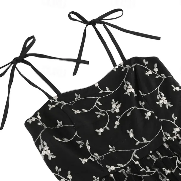 Retro Vintage 1950s Cocktail Dress Dress Flare Dress Embroidered Grid / Plaid Flower / Floral Fancy Dress Women's Masquerade Event / Party Bachelorette Party Festival Adults' Dress Homecoming Dresses