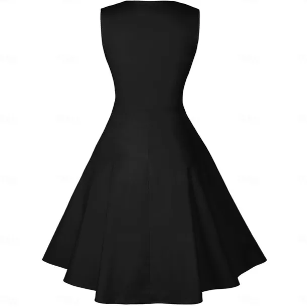 Retro Vintage 1950s Cocktail Dress Dress Flare Dress Polka Dot Skull Fancy Dress Women's Event / Party Bachelorette Party Festival Adults' Dress Homecoming Dresses