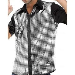 Retro Vintage 1970s Disco Blouse / Shirt Fancy Dress Men's Halloween Carnival Masquerade Performance Party / Evening Stage Adults' Shirt