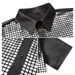 Retro Vintage 1970s Disco Blouse / Shirt Fancy Dress Men's Halloween Carnival Masquerade Performance Party / Evening Stage Adults' Shirt