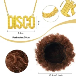 Retro Vintage 1970s Disco Cosplay Costume Outfits Cosplay Fancy Dress Men's Carnival Masquerade Party / Evening Pride Parade Pride Month Adults' Blouse Glasses Neckwear Spring & Summer