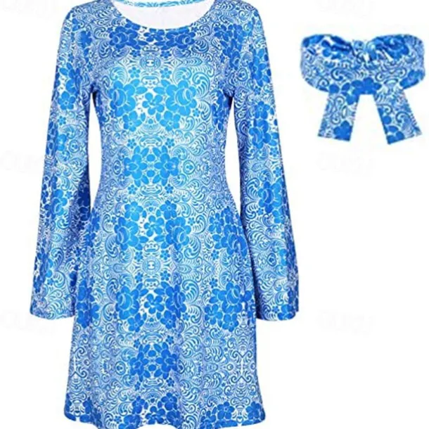 Retro Vintage 1970s Disco Dress Headwear Headwraps Flare Cuff Sleeve Hippie Fancy Dress Women's Party & Evening Pride Parade Pride Month Adults' Dress Headwear