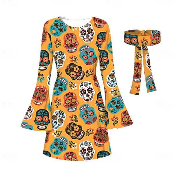 Retro Vintage 1970s Disco Dress Headwear Headwraps Flare Cuff Sleeve Hippie Fancy Dress Women's Party & Evening Pride Parade Pride Month Adults' Dress Headwear