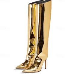 Retro Vintage 1980s Knee High Boots Disco Fancy Dress Women's Carnival Costume Halloween Carnival Performance Party Pride Parade Adults' Shoes All Seasons