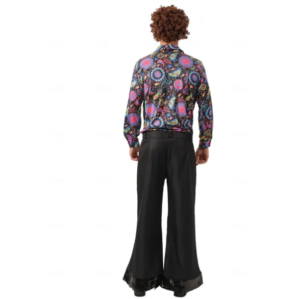Retro Vintage 1970s Outfits Party Costume Hippie Disco Fancy Dress Men's Christmas Halloween Carnival Prom Club Pride Parade Adults' Shirt Pants