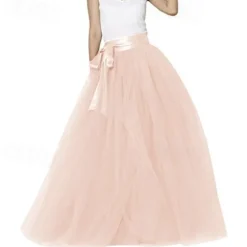 Retro Vintage 1950s Petticoat Hoop Skirt Under Skirt Tulle Skirt A-Line Fancy Dress Women's Masquerade Party Evening Wear Cocktail Party Tea Party Adults' Skirt