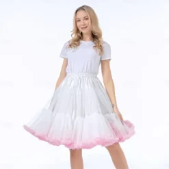 Retro Vintage 1950s Petticoat Hoop Skirt Tutu Under Skirt Princess Fancy Dress Women's Halloween Carnival Masquerade Party / Evening Bachelorette Party Adults Skirts