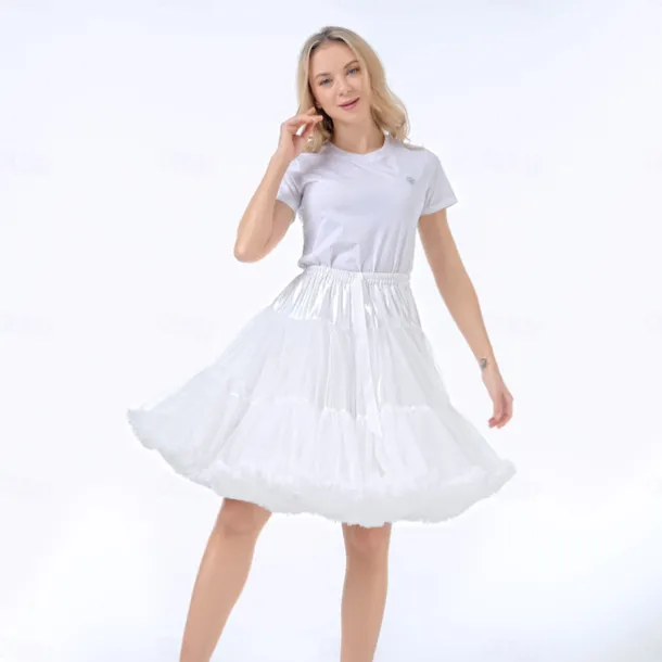 Retro Vintage 1950s Petticoat Hoop Skirt Tutu Under Skirt Princess Fancy Dress Women's Halloween Carnival Masquerade Party / Evening Bachelorette Party Adults Skirts