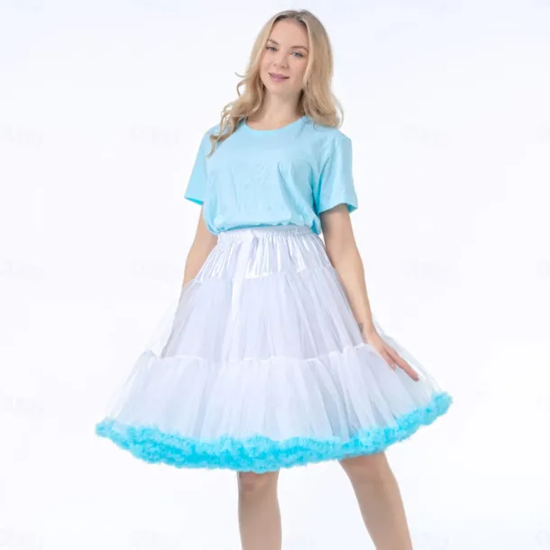 Retro Vintage 1950s Petticoat Hoop Skirt Tutu Under Skirt Princess Fancy Dress Women's Halloween Carnival Masquerade Party / Evening Bachelorette Party Adults Skirts