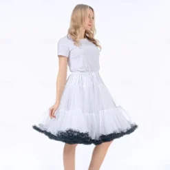 Retro Vintage 1950s Petticoat Hoop Skirt Tutu Under Skirt Princess Fancy Dress Women's Halloween Carnival Masquerade Party / Evening Bachelorette Party Adults Skirts