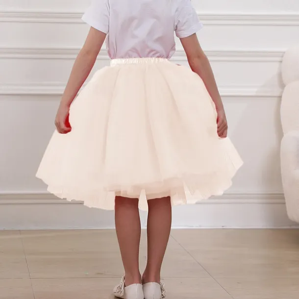 Retro Vintage 1950s Petticoat Hoop Skirt Tutu Under Skirt A-Line Fancy Dress Girls' Masquerade Party Evening Wear Cocktail Party Tea Party Kid's Skirt