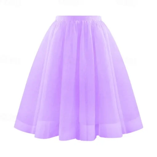 Retro Vintage 1950s Petticoat Hoop Skirt Under Skirt Tulle Skirt A-Line Fancy Dress Women's Masquerade Party Evening Wear Cocktail Party Tea Party Adults' Skirt
