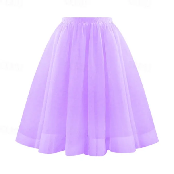 Retro Vintage 1950s Petticoat Hoop Skirt Under Skirt Tulle Skirt A-Line Fancy Dress Women's Masquerade Party Evening Wear Cocktail Party Tea Party Adults' Skirt