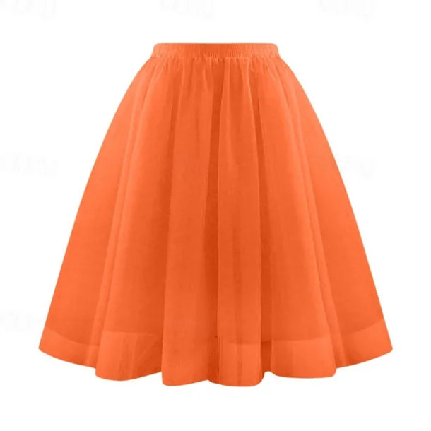 Retro Vintage 1950s Petticoat Hoop Skirt Under Skirt Tulle Skirt A-Line Fancy Dress Women's Masquerade Party Evening Wear Cocktail Party Tea Party Adults' Skirt