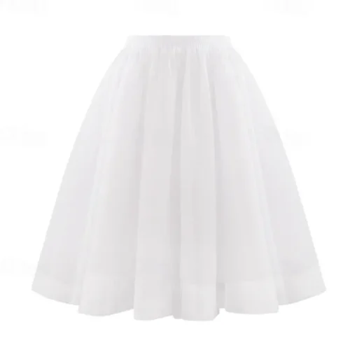 Retro Vintage 1950s Petticoat Hoop Skirt Under Skirt Tulle Skirt A-Line Fancy Dress Women's Masquerade Party Evening Wear Cocktail Party Tea Party Adults' Skirt