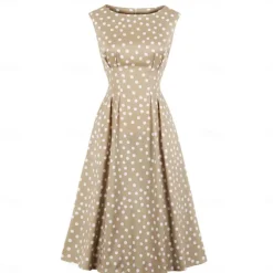 Retro Vintage 1950s Rockabilly Dress Swing Dress Polka Dot Fancy Dress Women's Carnival Masquerade Daily Wear Bachelorette Party Adults' Dress Homecoming Dresses