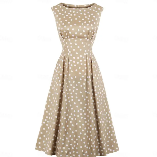 Retro Vintage 1950s Rockabilly Dress Swing Dress Polka Dot Fancy Dress Women's Carnival Masquerade Daily Wear Bachelorette Party Adults' Dress Homecoming Dresses