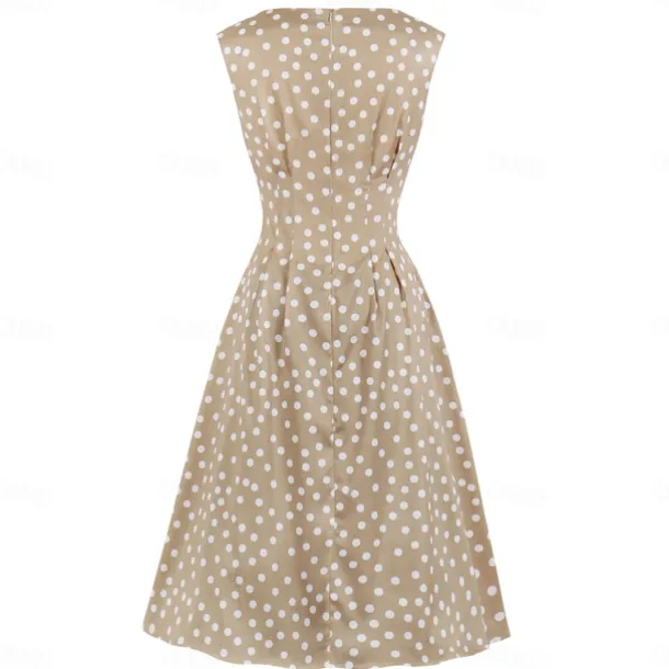 Retro Vintage 1950s Rockabilly Dress Swing Dress Polka Dot Fancy Dress Women's Carnival Masquerade Daily Wear Bachelorette Party Adults' Dress Homecoming Dresses