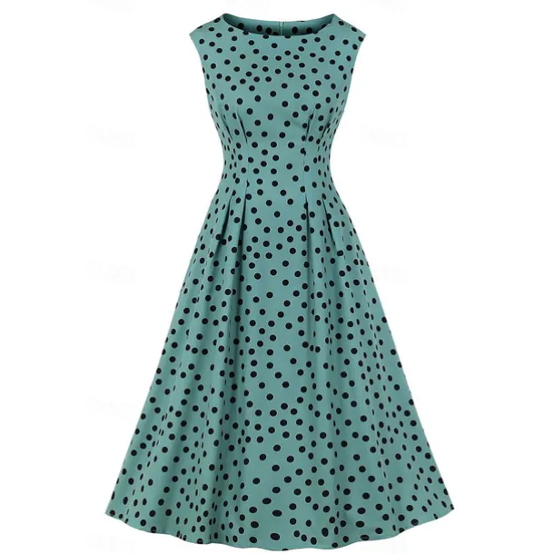 Retro Vintage 1950s Rockabilly Dress Swing Dress Polka Dot Fancy Dress Women's Carnival Masquerade Daily Wear Bachelorette Party Adults' Dress Homecoming Dresses