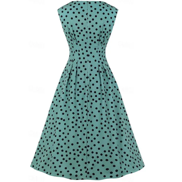 Retro Vintage 1950s Rockabilly Dress Swing Dress Polka Dot Fancy Dress Women's Carnival Masquerade Daily Wear Bachelorette Party Adults' Dress Homecoming Dresses