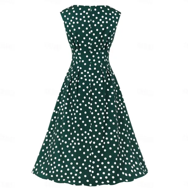 Retro Vintage 1950s Rockabilly Dress Swing Dress Polka Dot Fancy Dress Women's Carnival Masquerade Daily Wear Bachelorette Party Adults' Dress Homecoming Dresses
