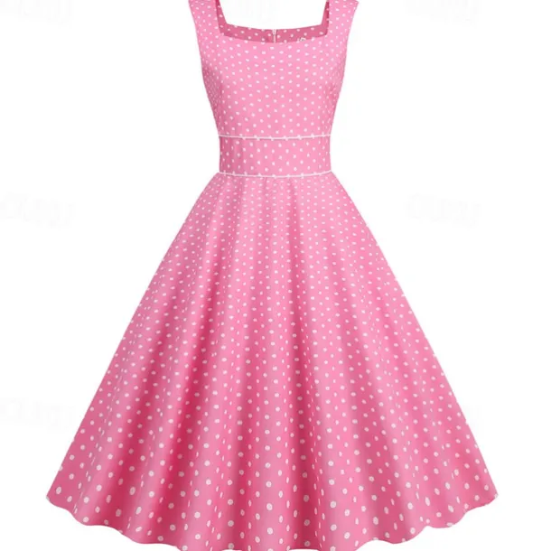 Retro Vintage 1950s Rockabilly Dress Swing Dress Polka Dot Fancy Dress Women's Carnival Masquerade Daily Wear Bachelorette Party Adults' Dress Homecoming Dresses
