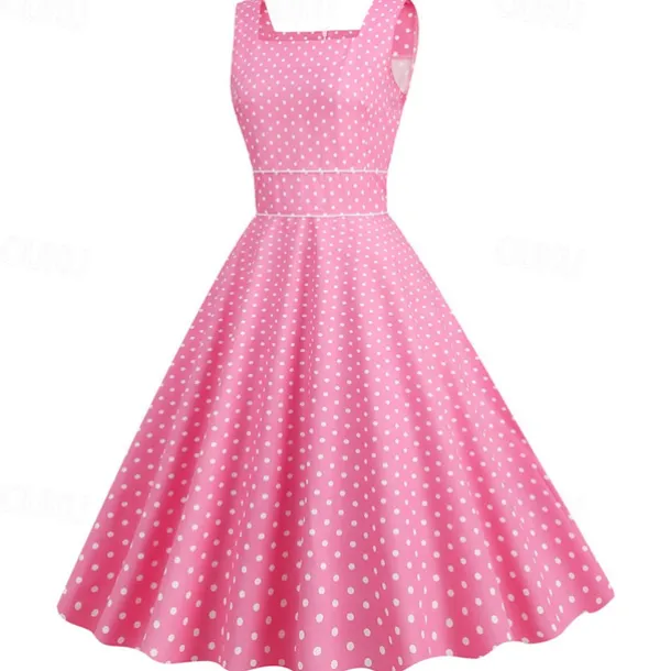 Retro Vintage 1950s Rockabilly Dress Swing Dress Polka Dot Fancy Dress Women's Carnival Masquerade Daily Wear Bachelorette Party Adults' Dress Homecoming Dresses
