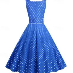Retro Vintage 1950s Rockabilly Dress Swing Dress Polka Dot Fancy Dress Women's Carnival Masquerade Daily Wear Bachelorette Party Adults' Dress Homecoming Dresses