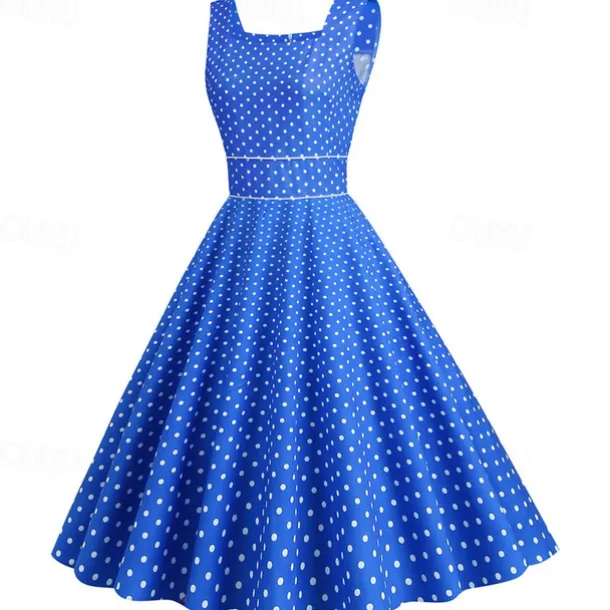 Retro Vintage 1950s Rockabilly Dress Swing Dress Polka Dot Fancy Dress Women's Carnival Masquerade Daily Wear Bachelorette Party Adults' Dress Homecoming Dresses