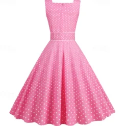 Retro Vintage 1950s Rockabilly Dress Swing Dress Polka Dot Fancy Dress Women's Carnival Masquerade Daily Wear Bachelorette Party Adults' Dress Homecoming Dresses