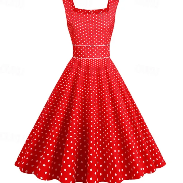 Retro Vintage 1950s Rockabilly Dress Swing Dress Polka Dot Fancy Dress Women's Carnival Masquerade Daily Wear Bachelorette Party Adults' Dress Homecoming Dresses