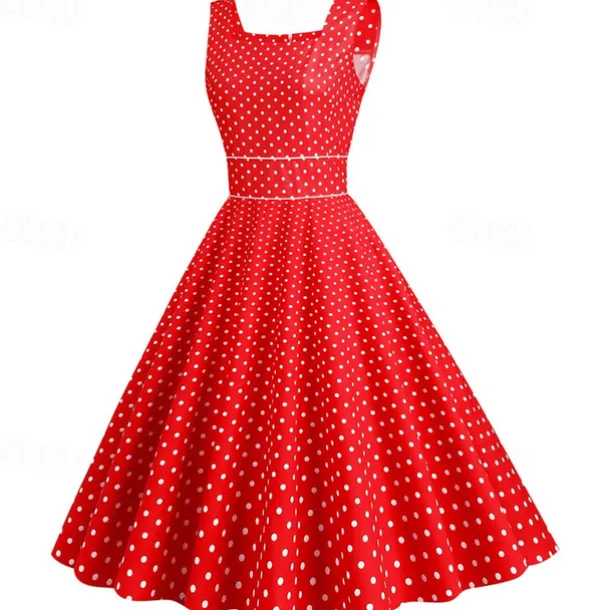 Retro Vintage 1950s Rockabilly Dress Swing Dress Polka Dot Fancy Dress Women's Carnival Masquerade Daily Wear Bachelorette Party Adults' Dress Homecoming Dresses