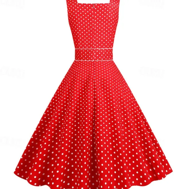 Retro Vintage 1950s Rockabilly Dress Swing Dress Polka Dot Fancy Dress Women's Carnival Masquerade Daily Wear Bachelorette Party Adults' Dress Homecoming Dresses